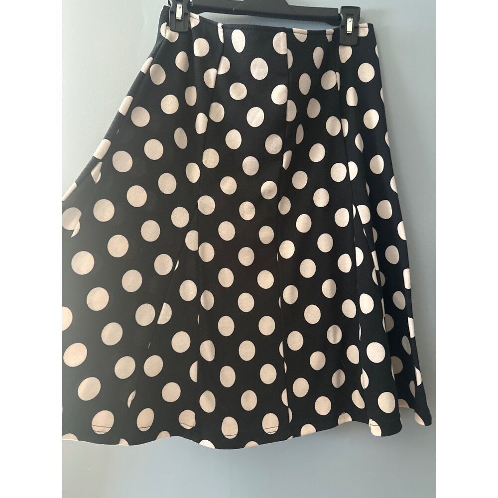 Robbie Bee Polka Dot Skirt Women’s Size 10 Academia Coquette Romantic Chic - Picture 2 of 5